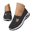 thumbnail image 3 of AUDeals Womens Orthopedic Slip On Sneakers Non Slip Arch Support Lightweight Breathable Walking Shoes (Black, 6.5), 3 of 9