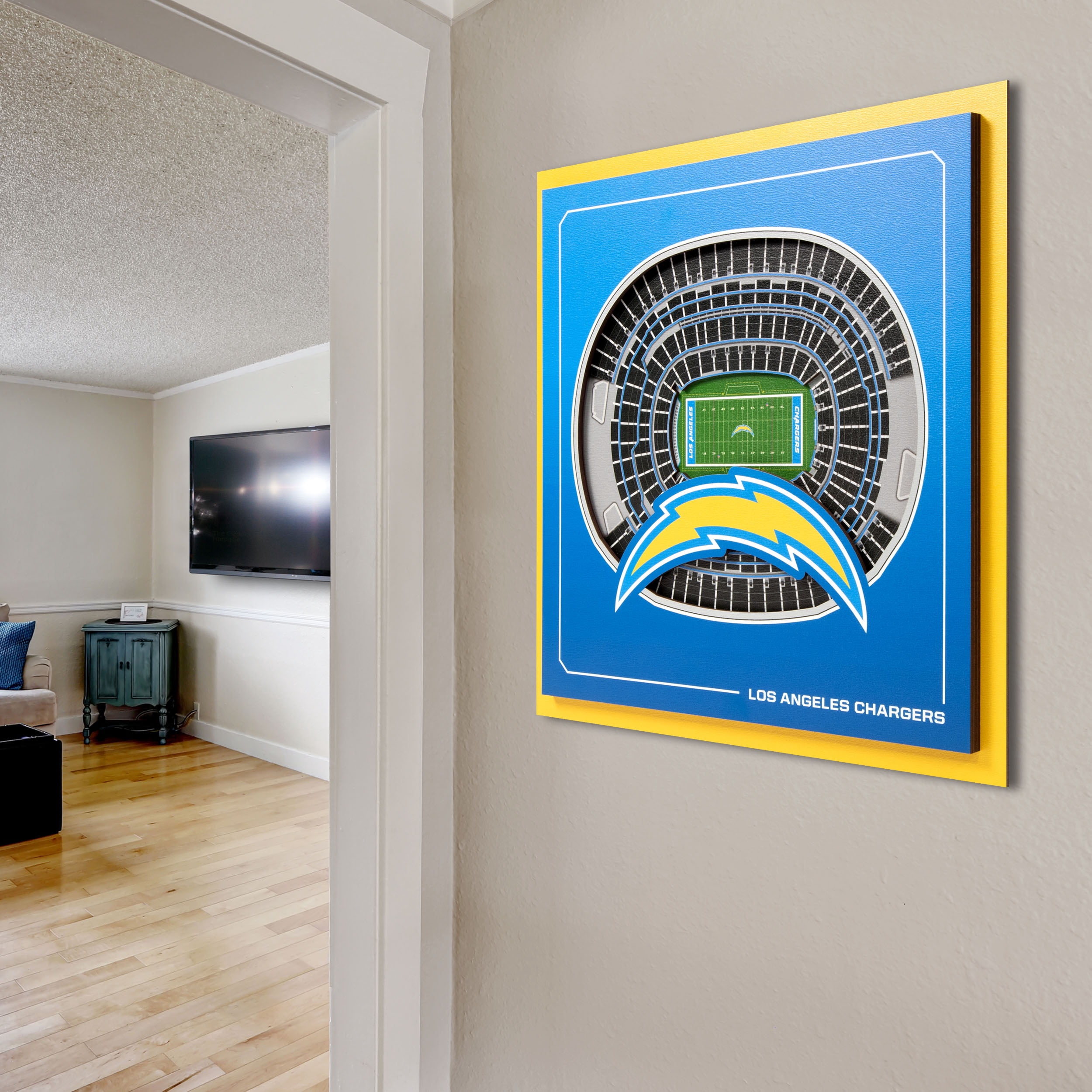 YouTheFan NFL Los Angeles Chargers Stadium Series 3D Wall Art
