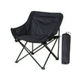 thumbnail image 3 of Silla plegable ligera de gran tamaño kusrkot con bolsa de transporte Asiento al aire libre Negro, 3 of 8