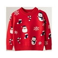 thumbnail image 1 of Children Cartoon Basic Jumpers Christmas Style Winter Thick Sweater Daily Outfit, 1 of 9