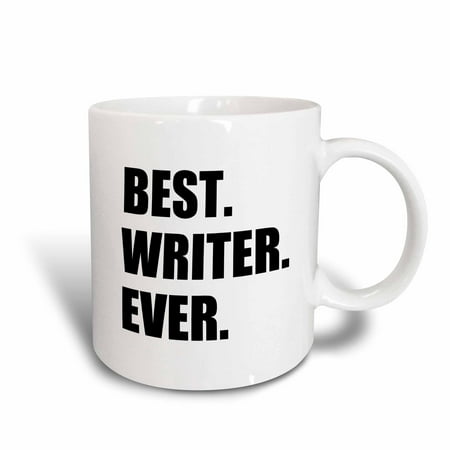 3dRose Best Writer Ever fun job pride gift for worlds greatest writing worker, Ceramic Mug,