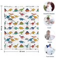 thumbnail image 4 of White Cartoon Fantasy Dinosaurs Pattern Blanket,Comfortable Soft Flannel Throw Blanket,All Season,Warm Lightweight Blankets for Sofa Bed Couch Living Room Chair,30"x40", 4 of 4