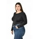 thumbnail image 2 of Body basico de manga larga Roman Fashion /Tallas Extras, 11905 (Negro) negro 40, 2 of 6