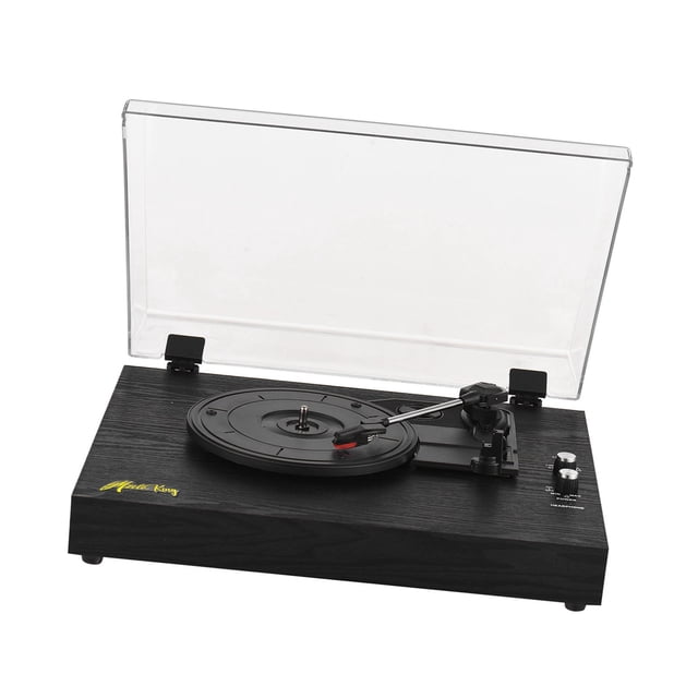 Record Record Player with BT Function 33/45/78RPM 3-Speed Line-in Antique Gramophone Turntable Disc Audio R/L 3.5mm USB DC 5V Support 7/10/12 Inch Gramophone Record