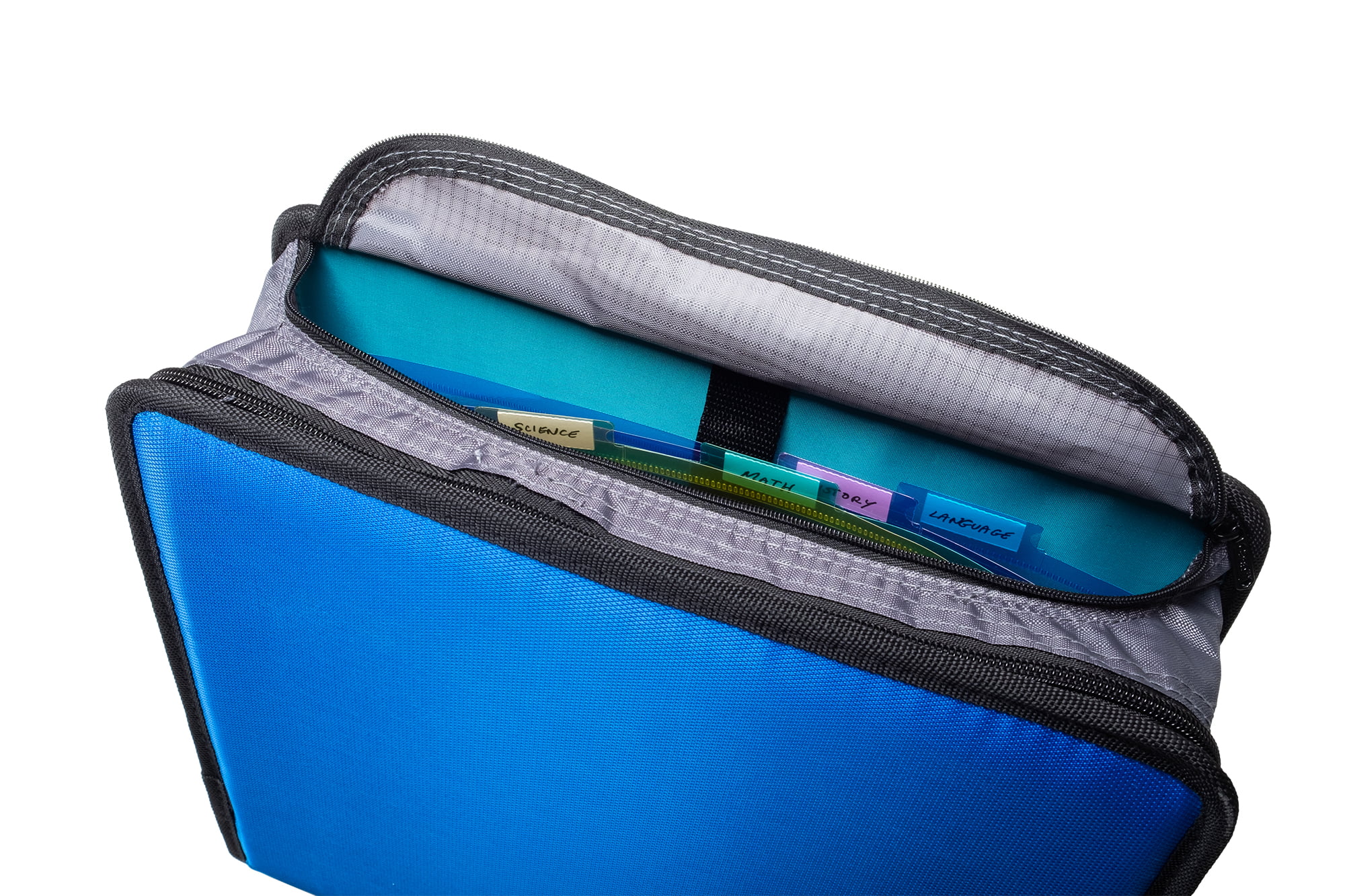 Celestial Lavender Shoulder Strap Case-It T641P Zipper Binder with 5-Tab Expanding File Zip Mesh Pocket 3-Inch Capacity
