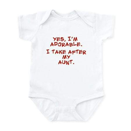 

CafePress - Adorable Like My Aunt Infant Bodysuit - Baby Light Bodysuit Size Newborn - 24 Months