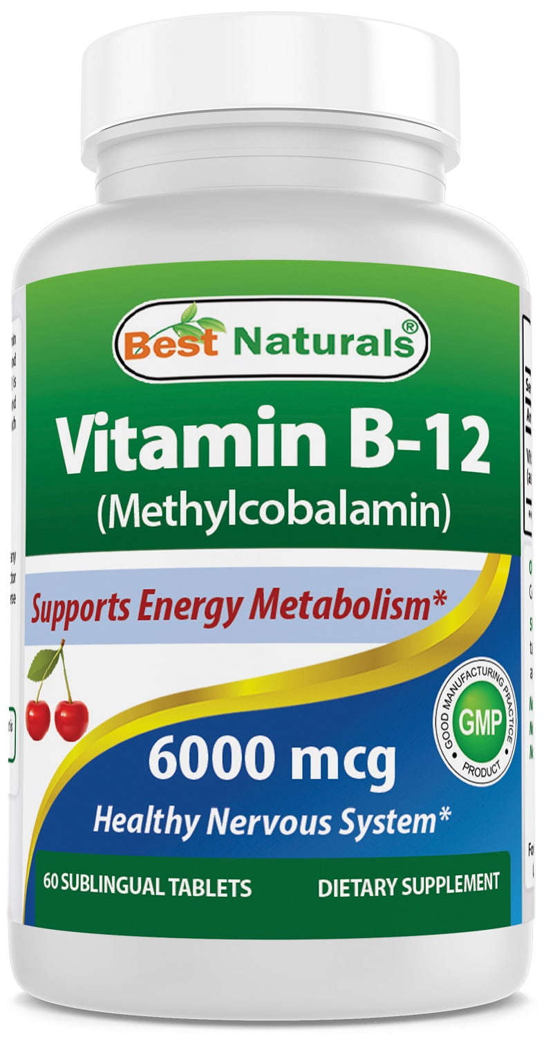 Best Naturals Vitamin B12 as Methylcobalamin (Methyl B12), 6000 mcg 60
