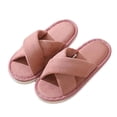 thumbnail image 4 of uublik House Fuzzy Slippers for Women Open Toe Memory Foam House Shoes Indoor Outdoor Non Slip House Slides, Pink, 4 of 7