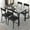 Black, variant on Twister.CK Dining Table Set With 4 Soft Cushioned Chairs, 5-Piece Kitchen Table & Chairs Set, for Kitchens, Dining Rooms, Apartments, Studios, Rustic Brown