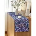 thumbnail image 5 of Table Runner 72 Inches Long for Kitchen Dining, Purple Blue Teal Butterfly Dresser Scarf Farmhouse, Dining Table Decorations for Wedding/Parties, Modern Abstract Art 13 x 72 In, 5 of 9