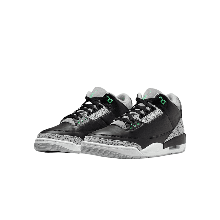 Nike‎ Air Jordan 3 Retro Men\'s Size 11.5 Black/Green Glow Grey, CT8532-031 Nike Air Jordan III 3 Retro Green Glow Black Grey CT8532-031  main image 2