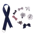 thumbnail image 1 of New Grosgrain Horquillas Accesorios para El Cabello para Niñas Clips para El Cabello para Gris Azul, tal se describe 9 piezas gris y azul CUTICAT Sistema de clips de pelo de niños, 1 of 8