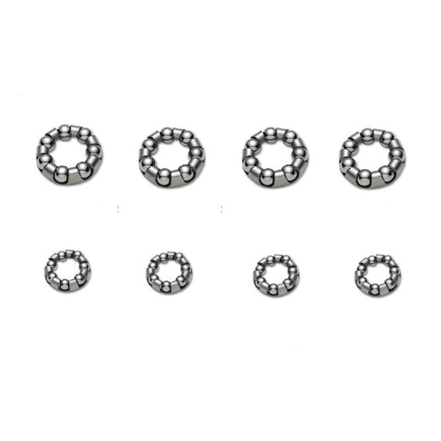 Assorted 8 pcs Replacement Ball Bearing Retainer Cages (1/4" X 7 and 3/16" X7) for Bike Front Rear Wheel Hubs Services