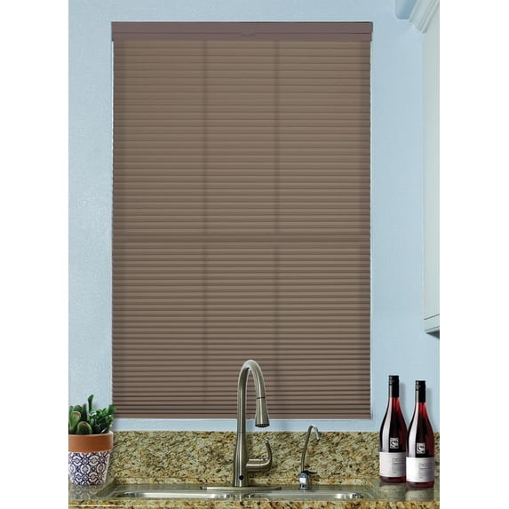 BlindsAvenue Cordless Top Down/Bottom Up Light Filtering Cellular Honeycomb Shade, 9/16" Single Cell, Warm Cocoa, Size: 59" W x 48" H