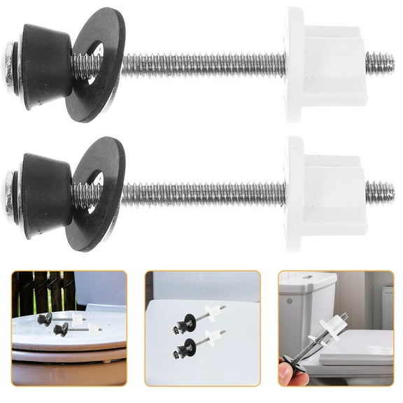 Toilet Seat Screw Set 2 Pcs Bathroom Screws Universal Mounting Bolts Fittings Stainless Steel