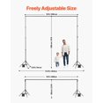 thumbnail image 4 of STAWAY 10x10 ft Backdrop Stand Kit - Heavy-Duty, Adjustable, Easy Setup for Photography, Parties & Events - Complete with Clips & Sandbags, 4 of 9