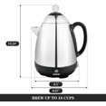 thumbnail image 2 of Electric Coffee Percolator Stainless Steel 10 Cup with Auto  Warm and  Brew Knob, 2 of 8
