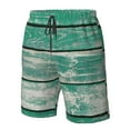 thumbnail image 4 of Cauagu Old Green Wooden Print Men's Swim Trunks,Hawaiian Bathing Suit Swimsuits Beach Shorts with Pockets for Men Quick Dry Swimming Board Shorts-Large, 4 of 6