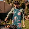 thumbnail image 4 of Pioneer Flower Floral Print Pattern Apron-Garden Aprons for Women with Pockets-Cotton Linen Waterproof Kitchen Cooking Gardening Aprons Adjustable for Kitchen,Cooking,BBQ and Salon 33x27 Inch, 4 of 7