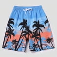 thumbnail image 7 of NIEWTR Boys' Casual Swim Shorts Quick Dry Swim Trunks Lightweight Beach Board Shorts with Designs（A01-Blue,6-7 Years), 7 of 7
