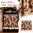 thumbnail image 3 of Christmas Oven Skirt,Vintage Plaid Door Cover Curtain for Kitchen Decor, 3 of 5