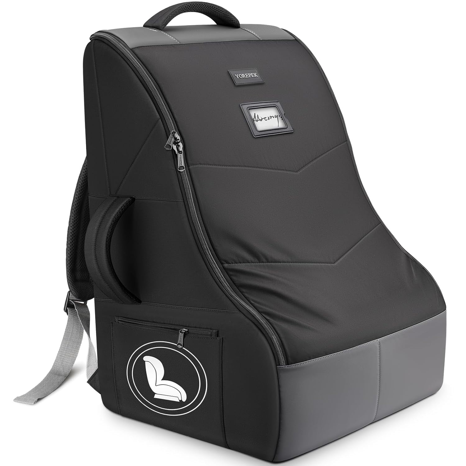 Padded Car Seat Travel Bag for Airplane Travel and Heavy Duty Double Stroller Organizer for Bob Duallie,  City Mini GT2 and , Stroller Caddy with Detachable Cooler Bag