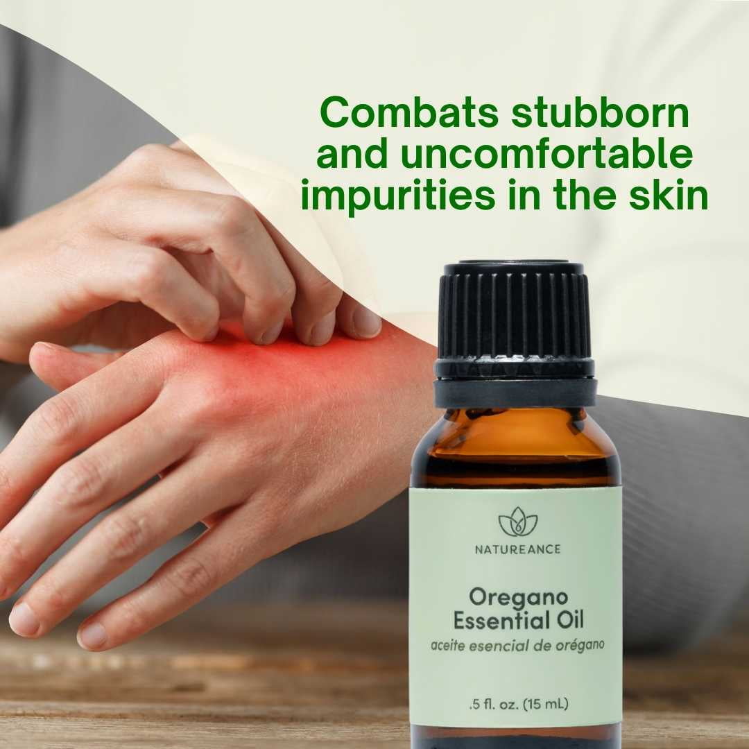 Natureance Oregano Essential Oil (0.5 oz) - 100% Pure and Natural, Therapeutic Grade Essential Oil