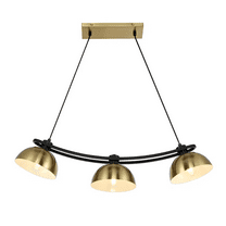 LEDET 70.87 in. 3-Light Pendant Light with Gold Shade