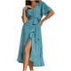 thumbnail image 1 of Vestidos Para Mujer Vestidos A Media Pierna Vestido Bohemio Moderno Con Cuello en V Suelto Manga Corta Estampado Vestido Largo Hasta La Rodilla Odeerbi  ODB164321, 1 of 9