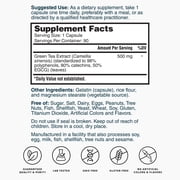 Natures Lab Green Tea Extract with EGCG 500mg - 90 Capsules (3 Month Supply) - Powerful Antioxidants, Weight Support, Energy*