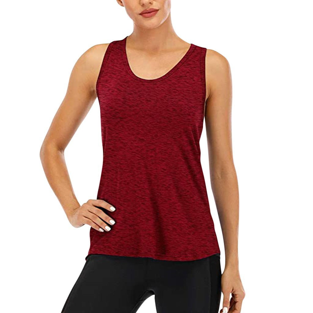 Fihapyli ICTIVE Workout Tank Tops for Women Loose fit Yoga Tops for Women Mesh Racerback Tank Tops Open Back Muscle Tank
