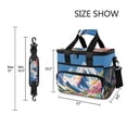 thumbnail image 3 of FORMRS Insulated Cooler Bag 24 Cans Capacity Soft Leakproof Lunch Box with Side Pockets, Abstract Snow Mountain, 3 of 7