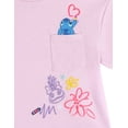 thumbnail image 5 of Disney Lilo & Stitch Angel T-Shirt and French Terry Shorts Outfit Set Toddler to Big Kid, 5 of 5
