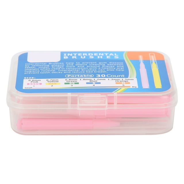 Interdental Brush, Teeth Toothpick Orthodontic Tool 30pcs For For Other Corners That Ordinary Toothbrushes Pink
