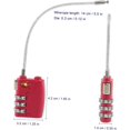 thumbnail image 4 of Padlock Suitcase Lock Mini Luggage Locks Suitcase Luggage Locks Approved Locks Cable Lock Password Lock Luggage + Lock Set, 4 of 5
