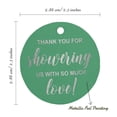 thumbnail image 6 of Inkdotpot Pack Of 50 Thank You Baby/ Bridal Shower Favor Paper Tags Craft Real Silver Foil Hang Tags, 6 of 7