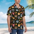 thumbnail image 5 of Goofa Forest Animal Faces Hawaiian Shirt for Men, Unisex Summer Beach Casual Short Sleeve Button Down Shirts,Aloha Tropical Floral print shirt-XX-Large, 5 of 9