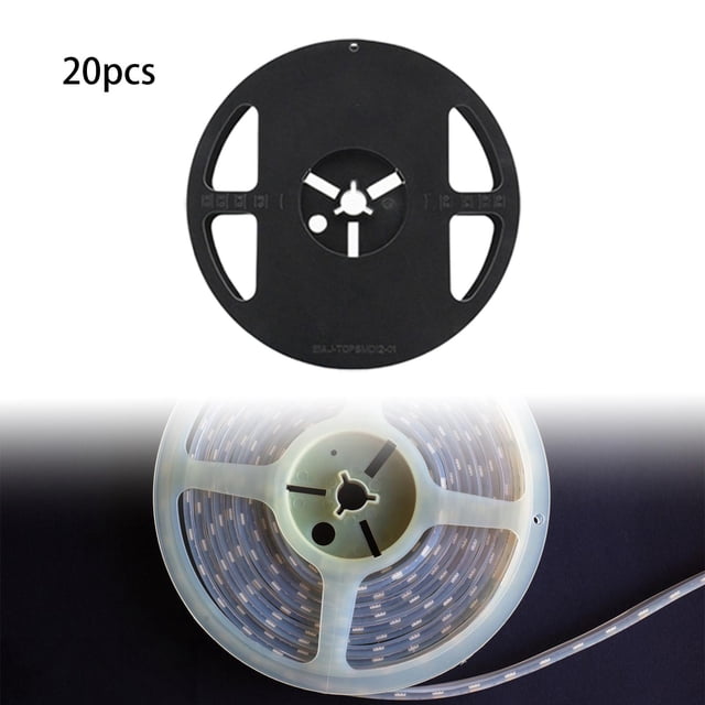 20 carretes de tiras de luces LED, embalaje de tiras de LED para tiras de luces LED de 7", protector de fácil almacenamiento, carretes de rollo de 10 mm