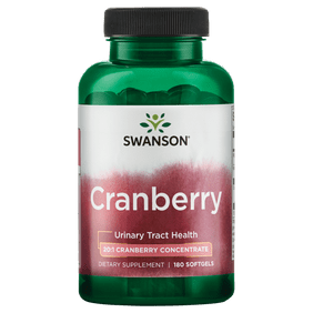 Swanson Cranberry - Supports Urinary Tract Health, Bladder Control, and Promotes Healthy Kidney Function - Cranberry Supplement Made with 20:1 Cranberry Juice Concentrate - (180 Softgels)