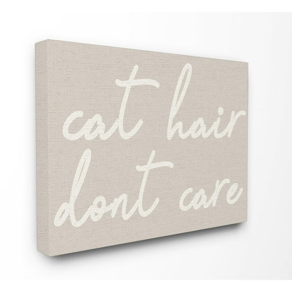 The Stupell Home Decor Collection Cat Hair Dont Care Canvas Wall Art