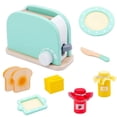 thumbnail image 1 of Wooden Kitchen Imaginary House Toy Simulation Toaster Coffee Machine Food Stirrer Children‘s Play House Toy Early Education Gift, 1 of 7