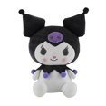 thumbnail image 4 of Juguete de peluche Sanrio Demon Kuromi, gatito sentado suave, muñeco de peluche con vestido, lindo para niños, animales Unisex, perro de peluche al vacío, aceptable, 4 of 4