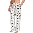 thumbnail image 2 of Uemuo Labrador Retriever Dog Pattern Men's Wide Leg Palazzo Lounge Pants with Pockets Light Weight Loose Comfy Casual Pajama Pants-Small, 2 of 9
