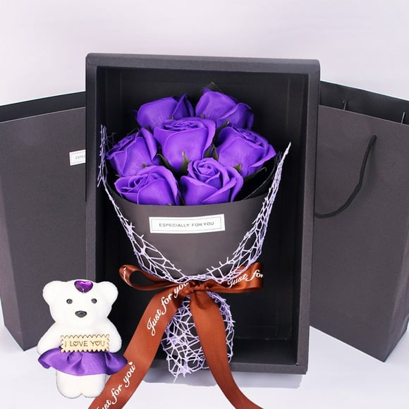 Artificial Rose Flower Leaf Bridal Bouquet Wedding Home Decoration