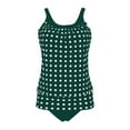 thumbnail image 5 of pimelu Bathing Suit Womens Swimsuits Two Piece Swimsuits for Women Modest Swimsuits Womens Tankini Sets Summer Fashion Polka Dot Print Plus Size Swimwear Tank Top Swimsuit with Trunks, 5 of 5