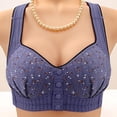 thumbnail image 3 of IWRICH Daisy Wireless Bras for the Old Women Floral Printed Push up Bra Full Coverage Lifting Soft Comfortable Bralettes Blue 44, 3 of 3
