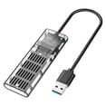 thumbnail image 1 of Caja adaptadora M.2 a USB 3,0, caja HDD 2230 2242 2260 2280mm lector de carcasa B Key Disk 5Gbps carcasa chasis para Negro Macarena Carcasa del adaptador de lector, 1 of 4