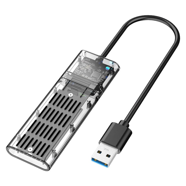 Caja adaptadora M.2 a USB 3,0, caja HDD 2230 2242 2260 2280mm lector de carcasa B Key Disk 5Gbps carcasa chasis para Negro Macarena Carcasa del adaptador de lector