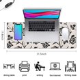 thumbnail image 5 of Long Mouse Pads for Desk,Pioneer Flower Floral Print Pattern Desk Mats on Top Of Desks, Desk Mouse Pad Extra Large with 3mm Non-Slip Base and Stitched Edge for Gaming,Office,Work,Home 31.5"x11.8", 5 of 6