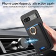thumbnail image 3 of Allytech Google Pixel 7a Case, Detachable Magnetic Wallet Case with Card Holder & Ring Stand, Support Car Mount, Premium PU Leather Shockproof Durable Protective Slim Case Cover - Black, 3 of 10
